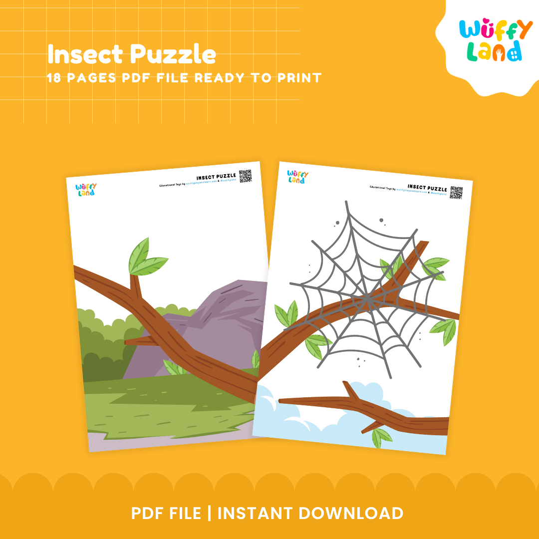 Insect Puzzle Activity Sheets for Kids -  Fun & Educational!