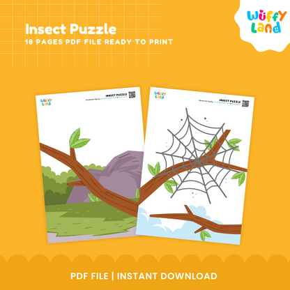 Insect Puzzle Activity Sheets for Kids -  Fun & Educational!