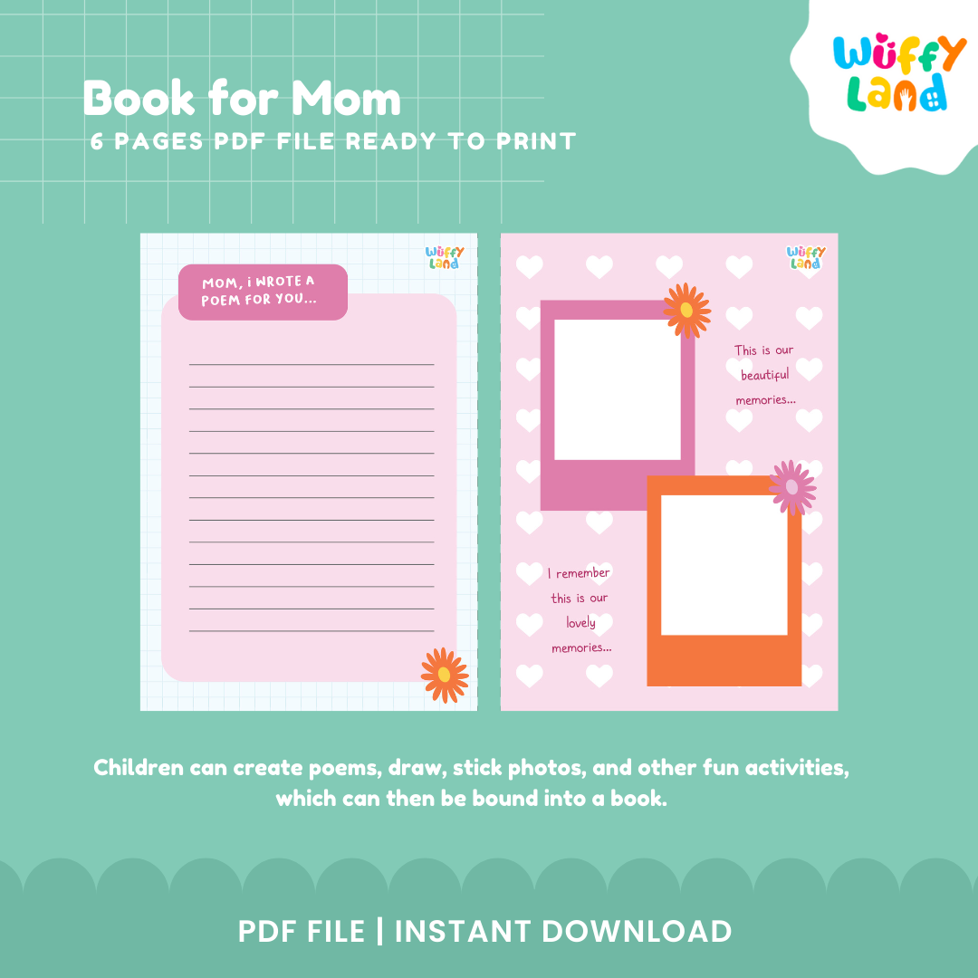 Book for Mom - Mother's Day Gift Printable - Keepsake Craft for Kids