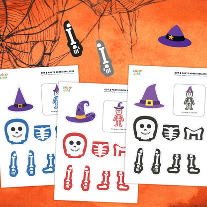 Skeleton Craft Halloween Cut & Paste Activities October Bulletin Board