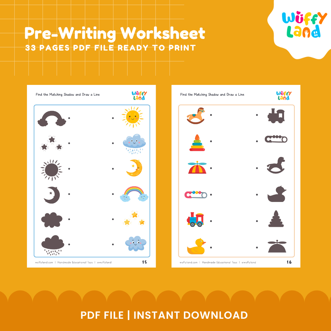 Pre-Writing Worksheets for Preschoolers - Educational Tracing Activities - Early Learning Printable