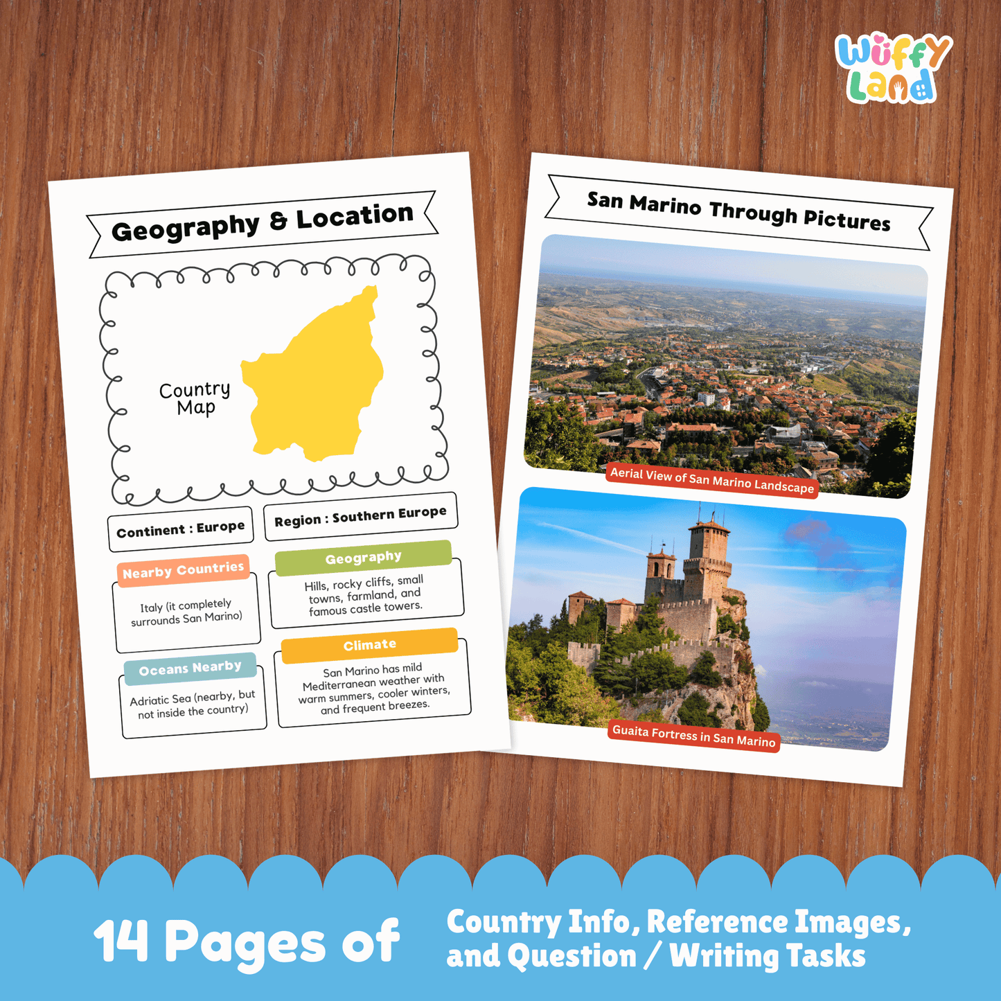 San Marino Country Research Project | Europe Geography Study | Social Studies