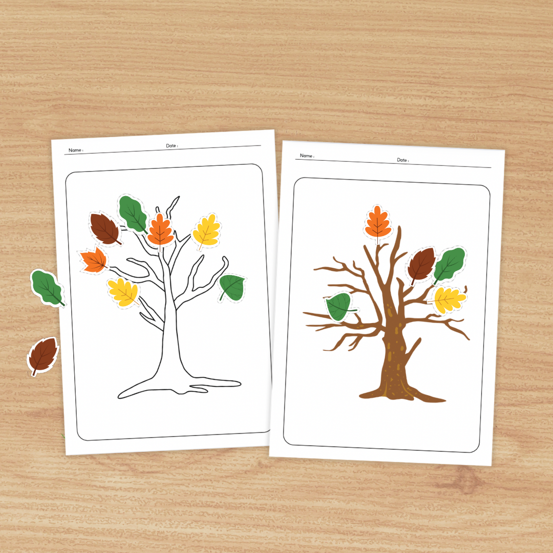 Fall Art Activity - Cut & Paste Fall Leaves Activities