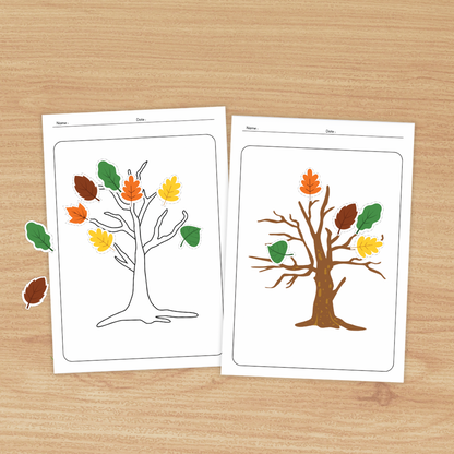 Fall Art Activity - Cut & Paste Fall Leaves Activities