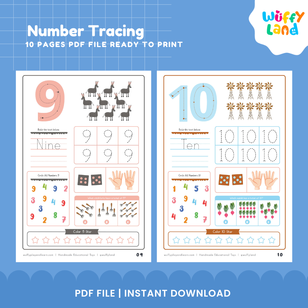 Number Tracing Worksheets for Kids - Fun & Engaging Learning Printables!