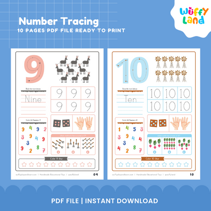 Number Tracing Worksheets for Kids - Fun & Engaging Learning Printables!