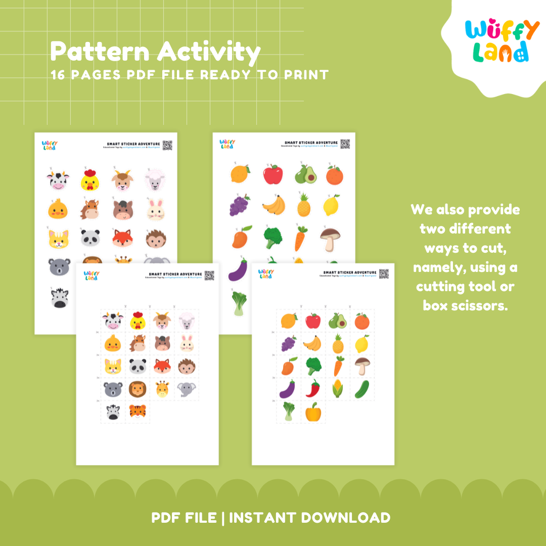 Pattern Recognition Activity for Kids – 16 Pages of Fun Learning Patterns! | PDF File | Instant Download