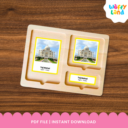 Asian Landmarks 3-Part Cards - Montessori Geography Printable - World Landmarks for Kids