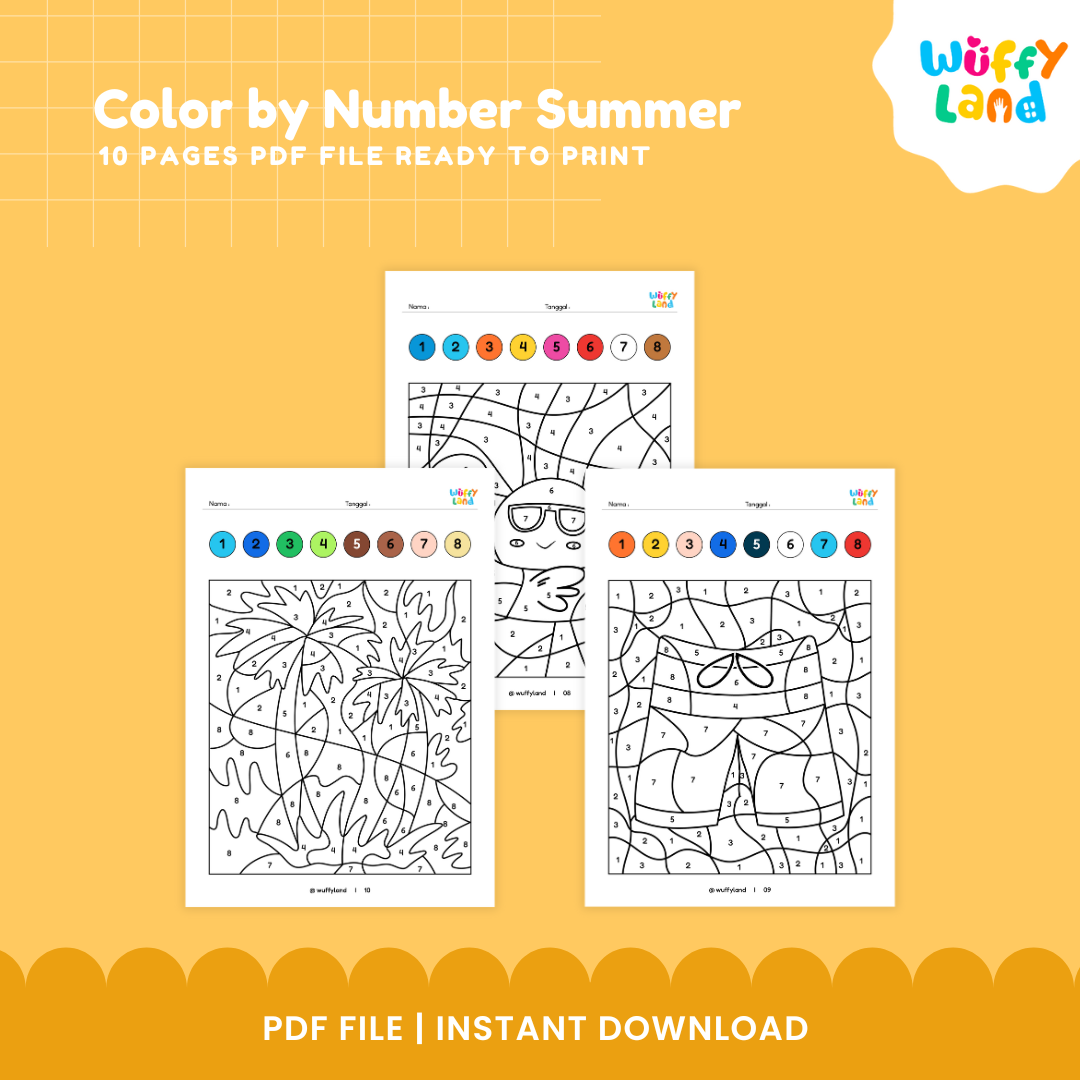 Color by Number – Summer Edition! No Prep Fun Activities Ready to Print