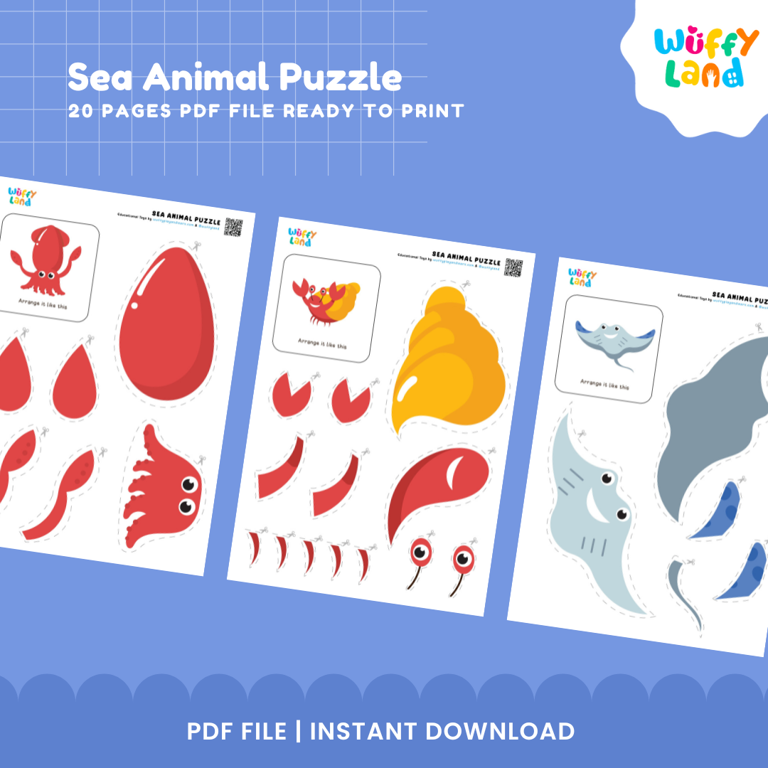 Sea Animal Puzzle for Kids - Educational Sea Life Activities