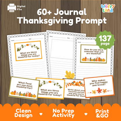 60+ Journal Thanksgiving Prompt Worksheets