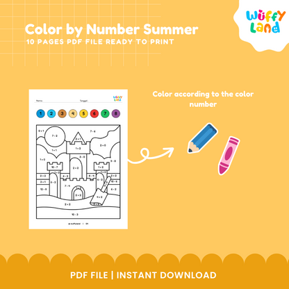 Color by Number – Summer Edition! No Prep Fun Activities Ready to Print