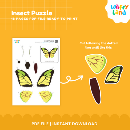 Insect Puzzle Activity Sheets for Kids -  Fun & Educational!