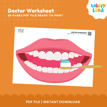 Doctor Themed Worksheets for Kids: Fun & Educational Activities | Printable PDF | Instant Download