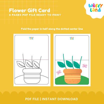 Flower Gift Card Craft - Mother’s Day & Spring Printable Activity for Kids