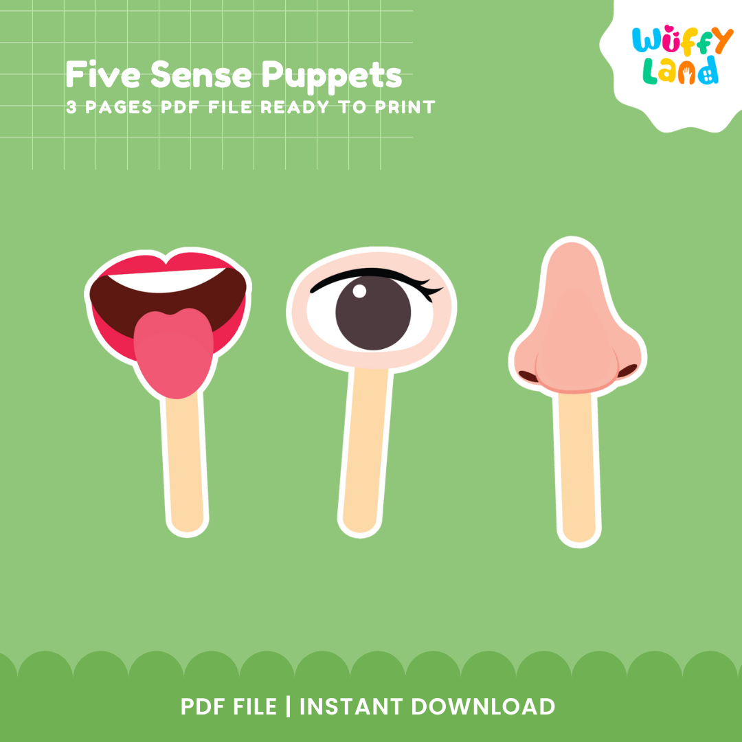 Five Sense Puppets – Fun Educational Printable for Kids!