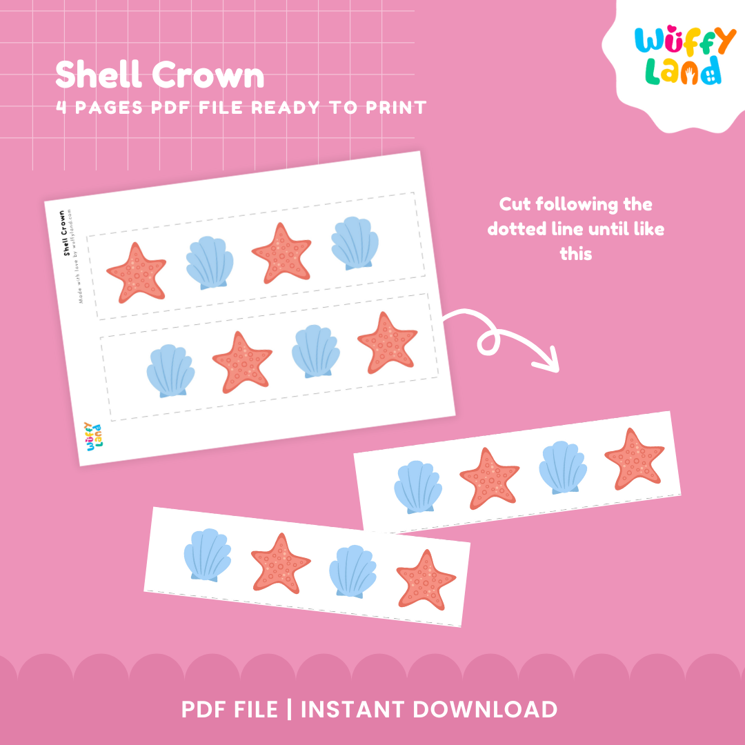 Shell Crown Printable Craft - Fun Ocean-Themed Activity for Kids!