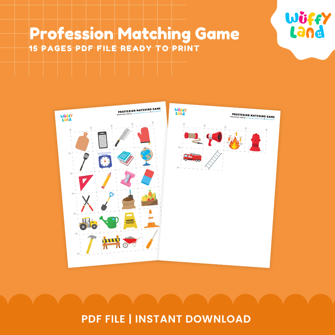 Profession Matching Game - Fun Printable Activity for Kids