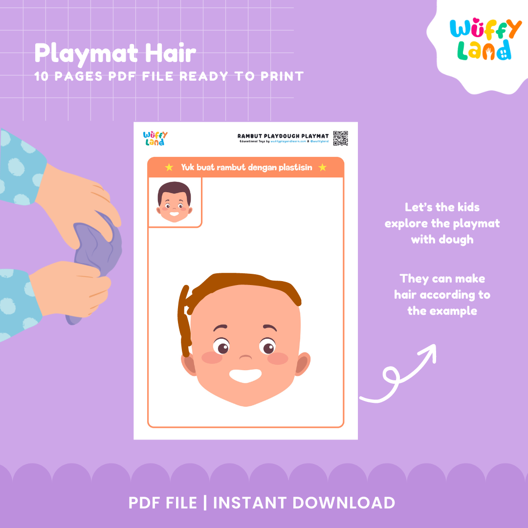 Playmat Hair Styling Activity - 4 Pages of Creative Fun for Kids!