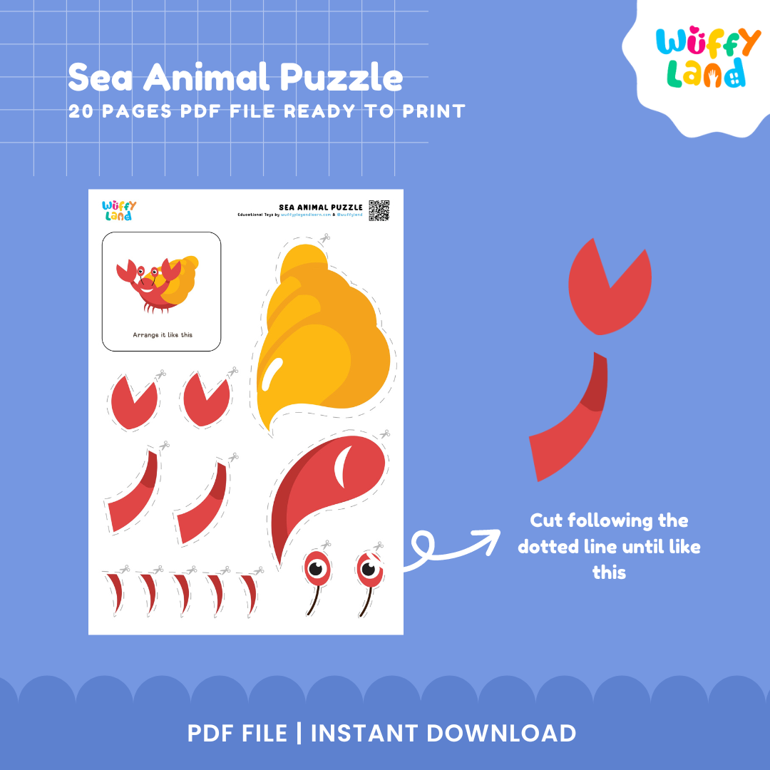 Sea Animal Puzzle for Kids - Educational Sea Life Activities