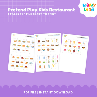 Restoran Anak-Anak Berpura-pura Bermain Cetak - Menu Permainan Dramatis, Formulir Uang &amp; Pesanan
