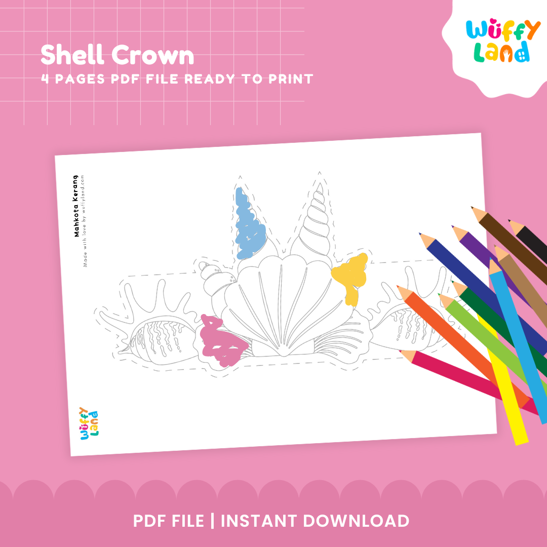 Shell Crown Printable Craft - Fun Ocean-Themed Activity for Kids!