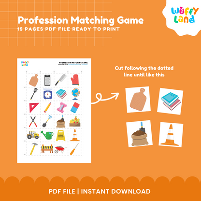 Profession Matching Game - Fun Printable Activity for Kids