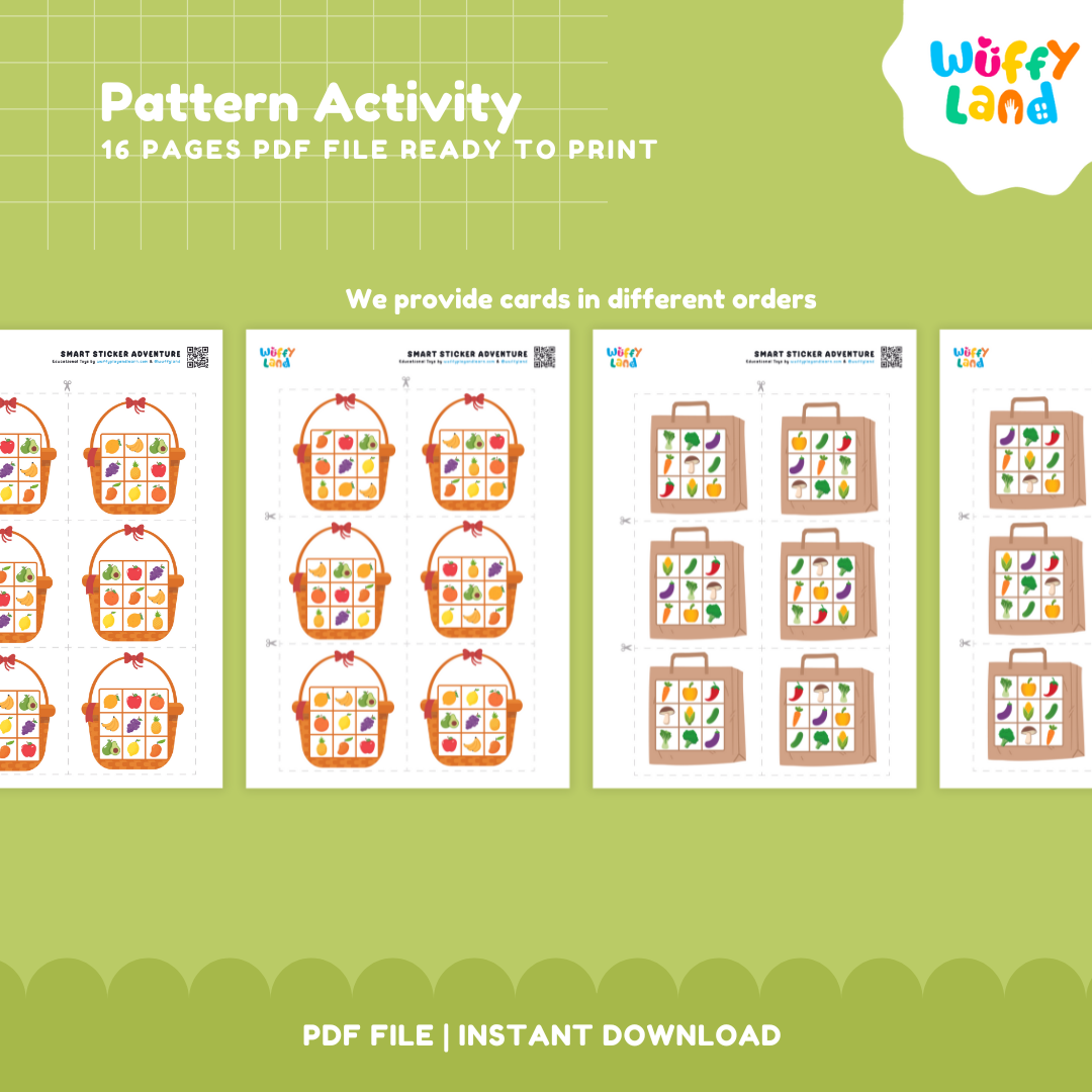 Pattern Recognition Activity for Kids – 16 Pages of Fun Learning Patterns! | PDF File | Instant Download