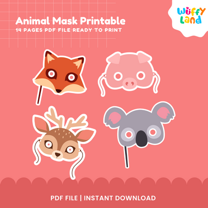 Printable Animal Masks for Kids - DIY Animal Party Masks - Fun Animal Face