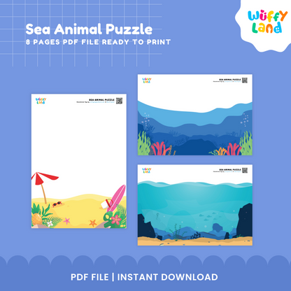 Sea Animal Puzzle for Kids - Educational Sea Life Activities