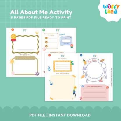 All About Me Activity Bag Edition | Back to School Craft &amp; Writing Prompts