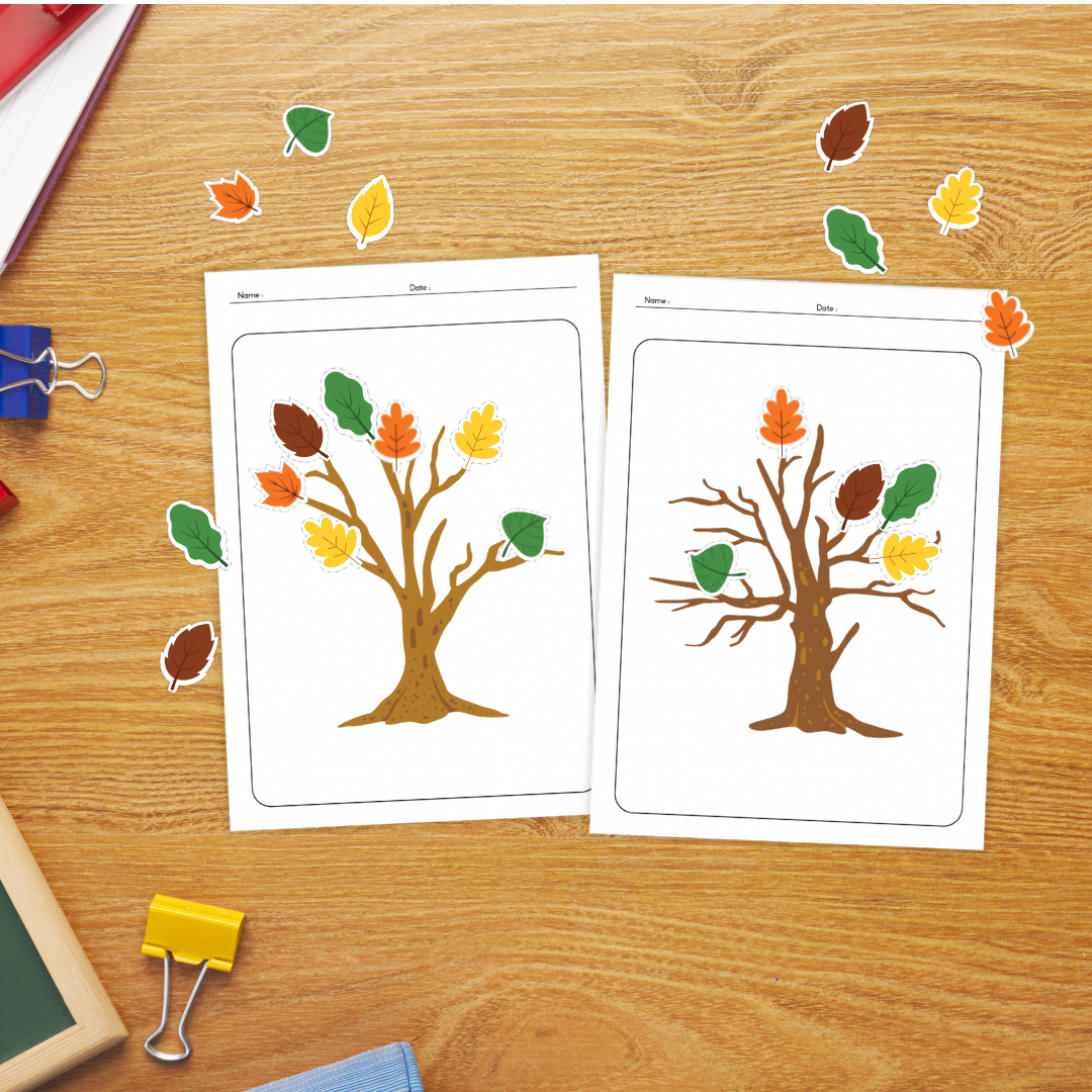 Fall Art Activity - Cut & Paste Fall Leaves Activities