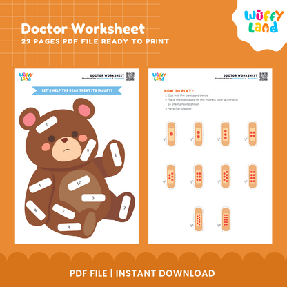 Doctor Themed Worksheets for Kids: Fun & Educational Activities | Printable PDF | Instant Download