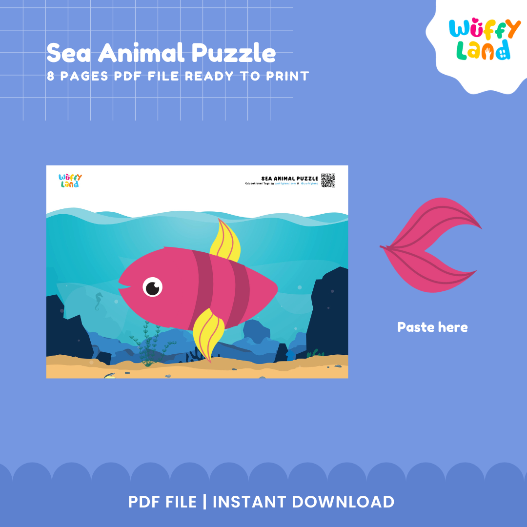 Sea Animal Puzzle for Kids - Educational Sea Life Activities