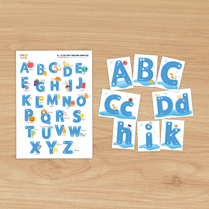 A-Z Letter Tracing Practice Worksheets