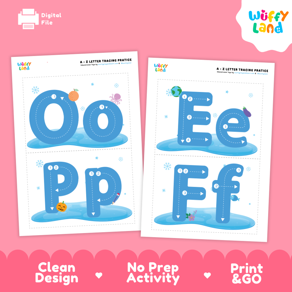 A-Z Letter Tracing Practice Worksheets