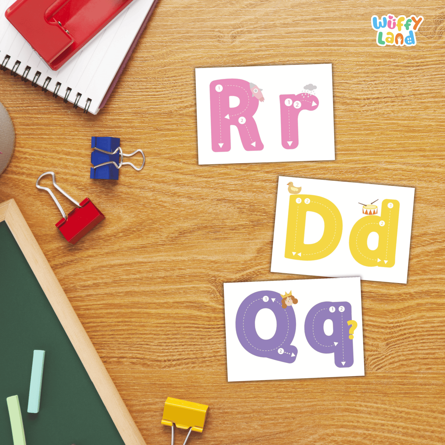 Uppercase and Lowercase Letter Tracing Practice – Flashcards & Poster (PreK–K)