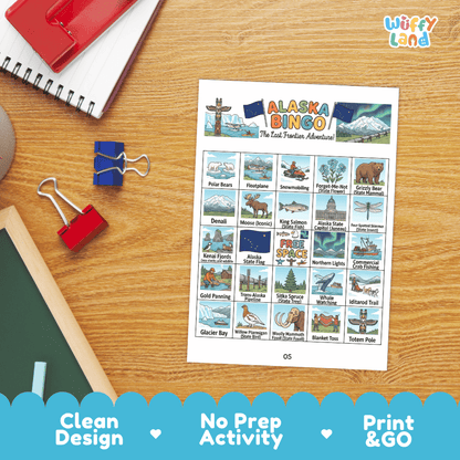 Alaska Geography BINGO Game The Last Frontier Activity Printable Boards