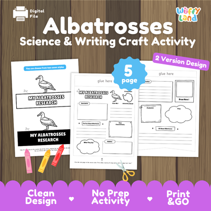 Albatrosses Science and Writing Craft Activity Worksheets