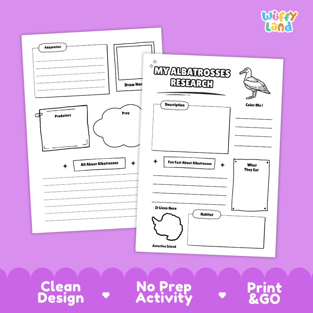 Albatrosses Science and Writing Craft Activity Worksheets
