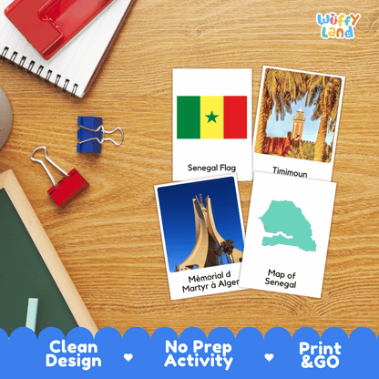 All About Algeria Flashcards Food, Culture and Landmarks Print and Go Worksheets
