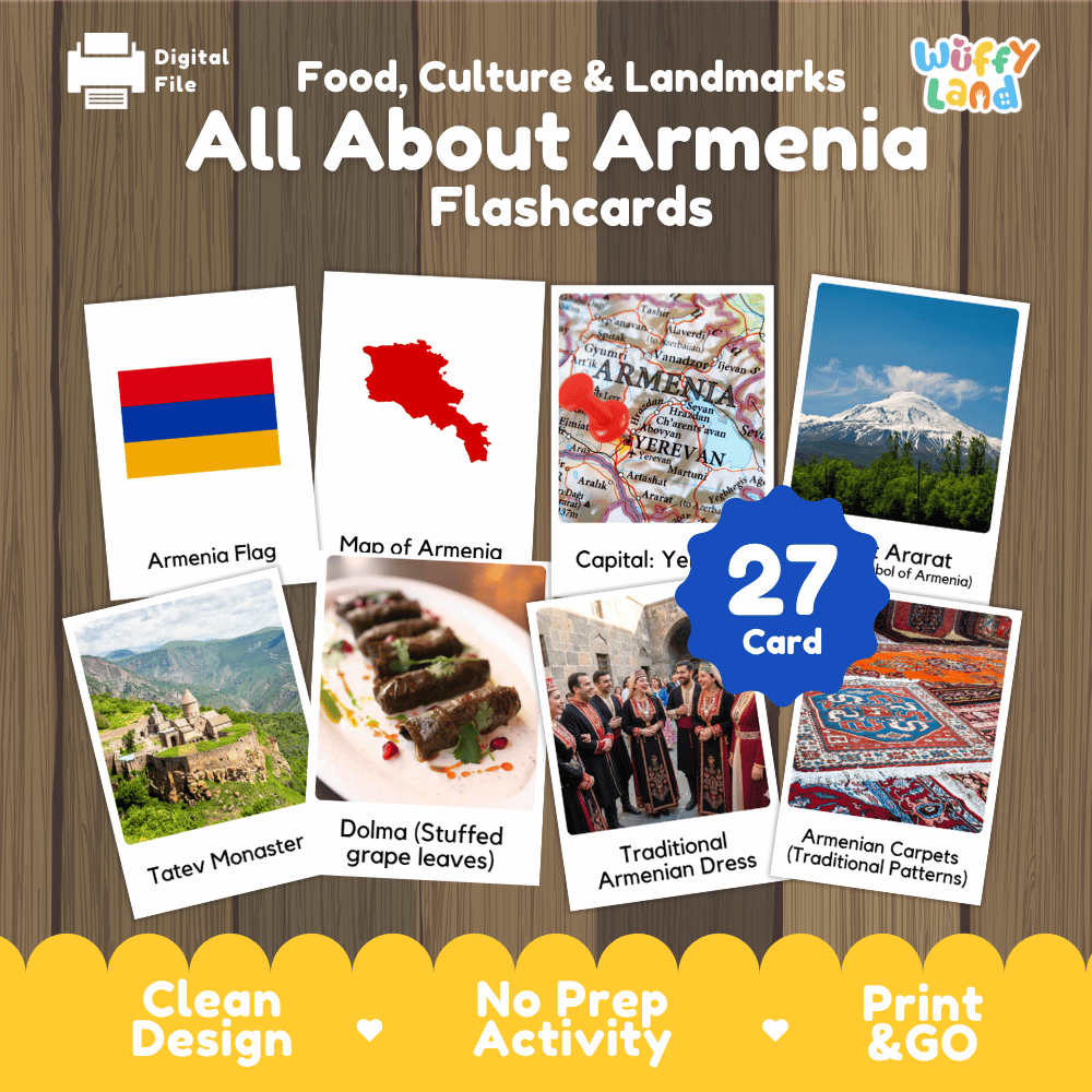 All About Armenia Flashcards | Food, Culture, and Landmarks Geography Activity