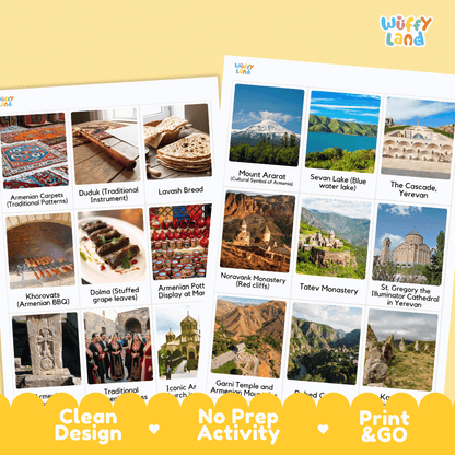 All About Armenia Flashcards | Food, Culture, and Landmarks Geography Activity