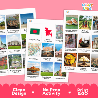 All About Bangladesh Flashcards Food Culture and Landmarks Printable