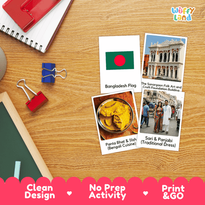 All About Bangladesh Flashcards Food Culture and Landmarks Printable
