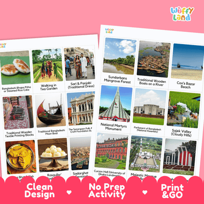 All About Bangladesh Flashcards Food Culture and Landmarks Printable