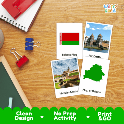 All About Belarus Flashcards Food Culture and Landmarks Printable Cards