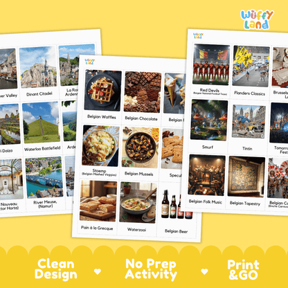 All About Belgium Flashcards Food Culture and Landmarks Printable Cards
