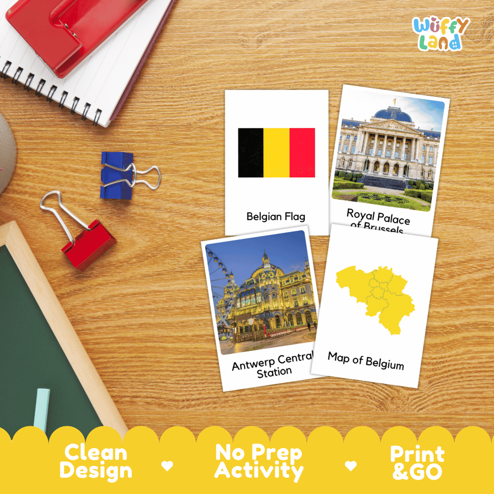 All About Belgium Flashcards Food Culture and Landmarks Printable Cards