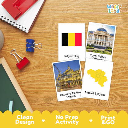 All About Belgium Flashcards Food Culture and Landmarks Printable Cards